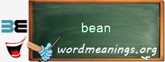 WordMeaning blackboard for bean